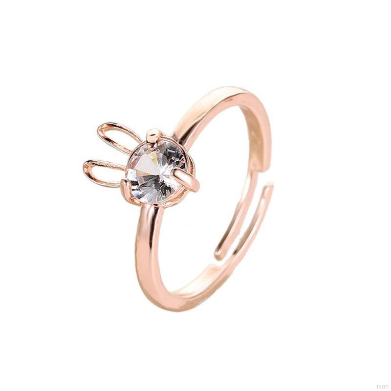 Nhẫn thời trang bằng đồng đính đá dễ thương