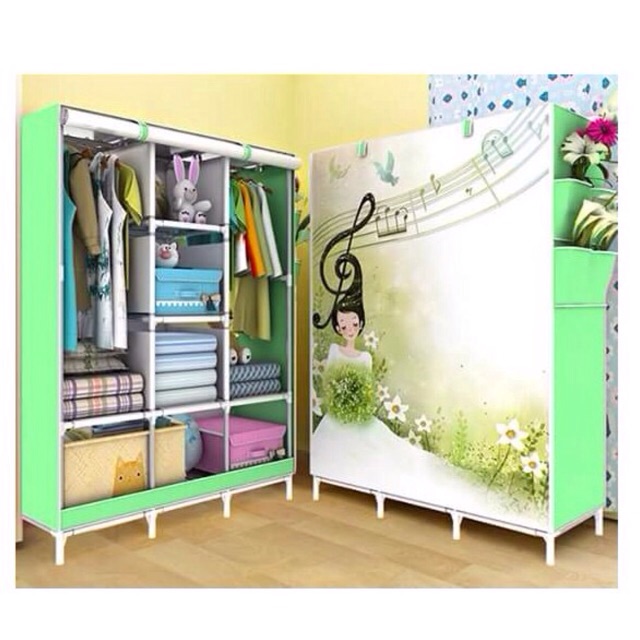 Tủ vải 3D 3 buồng 8 ngăn