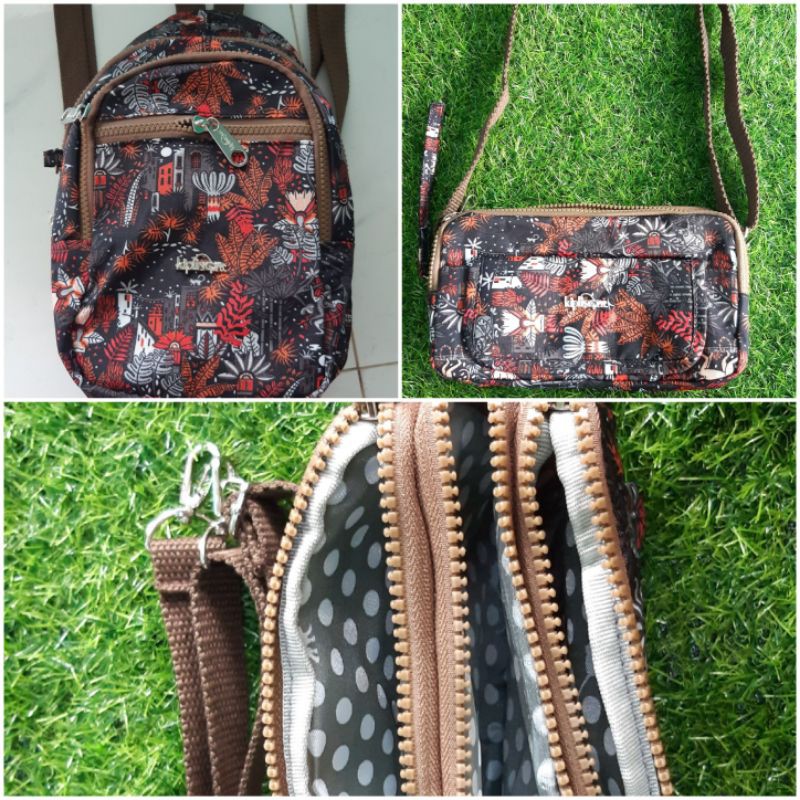 combo balô túi đeo kipling