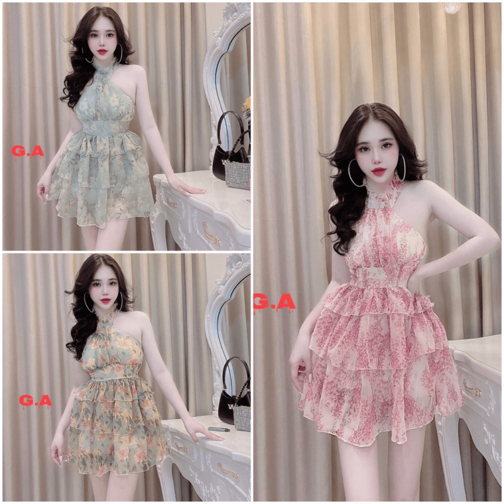 ĐẦM VOAN CỔ YẾM CÓ LÓT QUẦN SIÊU TÔN DÁNG, SIÊU SEXY UP Shop Valentina