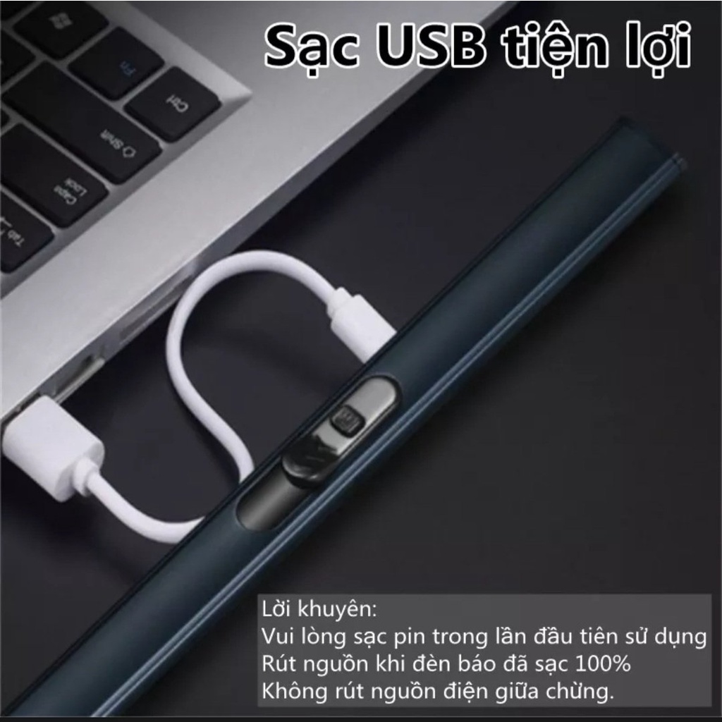 Dụng cụ đốt nến thơm cao cấp, chăm sóc nến thơm - Que mồi nến thơm kèm sạc USB chuyên dụng - BL01 - Ngọc Ngà Shop