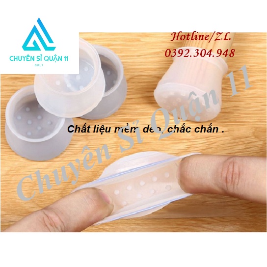 Vỏ bọc chân bàn ghế silicon dày hình tròn, miếng silicon dày bọc chân bàn ghế