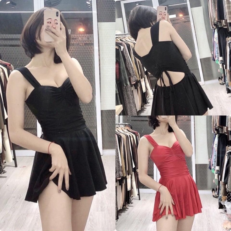 bikini 1mảnh liền thân ( hàng có mút nâng -dây rút lưng)