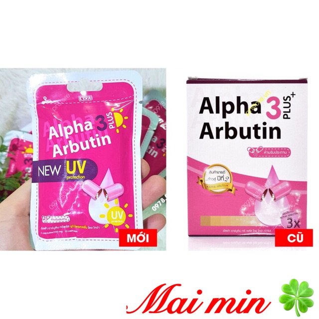 Mẫu mới - Viên kích trắng alpha arbutin 3 plus - hàng Thái Lan chính hãng