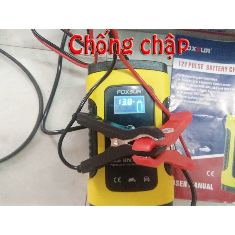 Sạc acquy 12v từ 4Ah-100Ah có chức năng phục hồi acquy bằng khử sunfat