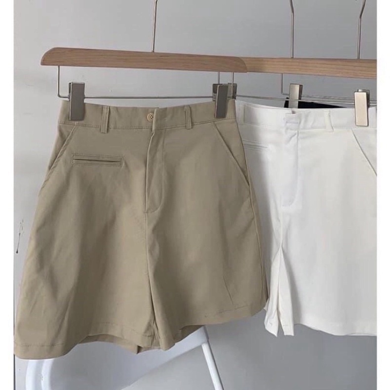 Quần short kaki_ Quần sooc kaki lưng cao túi cơi cho nữ siêu hot | BigBuy360 - bigbuy360.vn