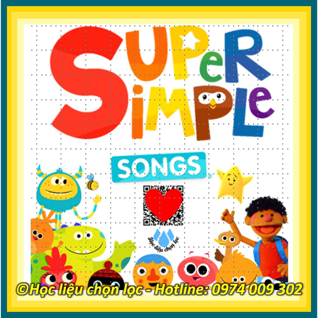 Học liệu bóc dán tiềm thức bài hát Tiếng Anh Super Simple Song cho bé, Little Fingers