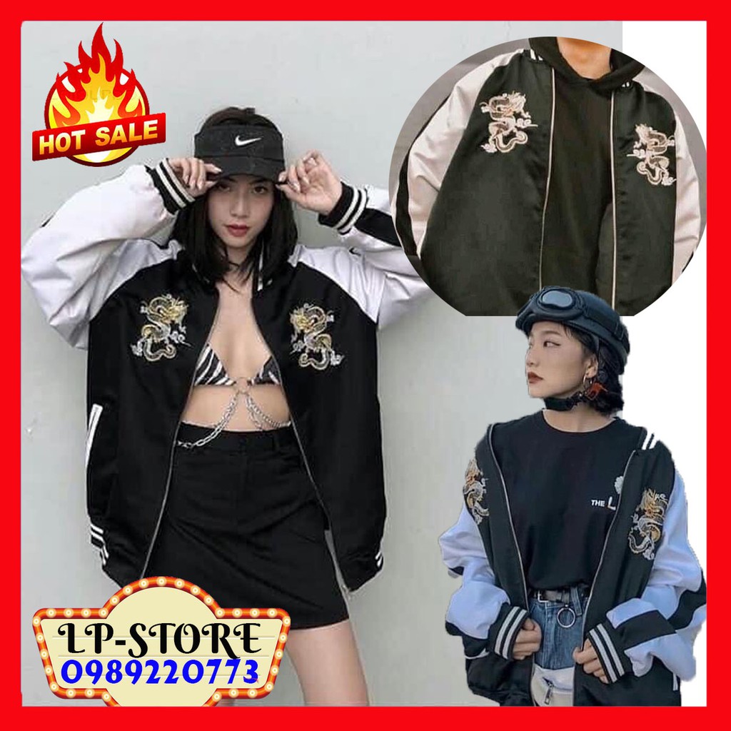 [FREESHIP] Áo Khoác Dù Nam Nữ Unisex - Áo Khoác Jacket In Dragon Cực Hot - Kèm Deal Sốc