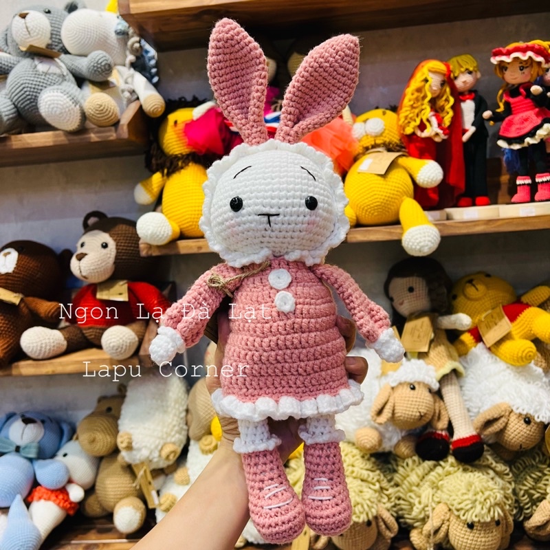 Thỏ len handmade cho bé gái, trai, Đặc Sản Ngon Lạ Đà Lạt