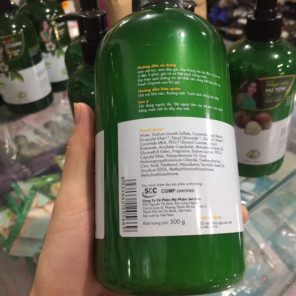 Dầu Gội Dưỡng Tóc Từ Hạt Macca Fresh Organic Macadamia Oil 500g