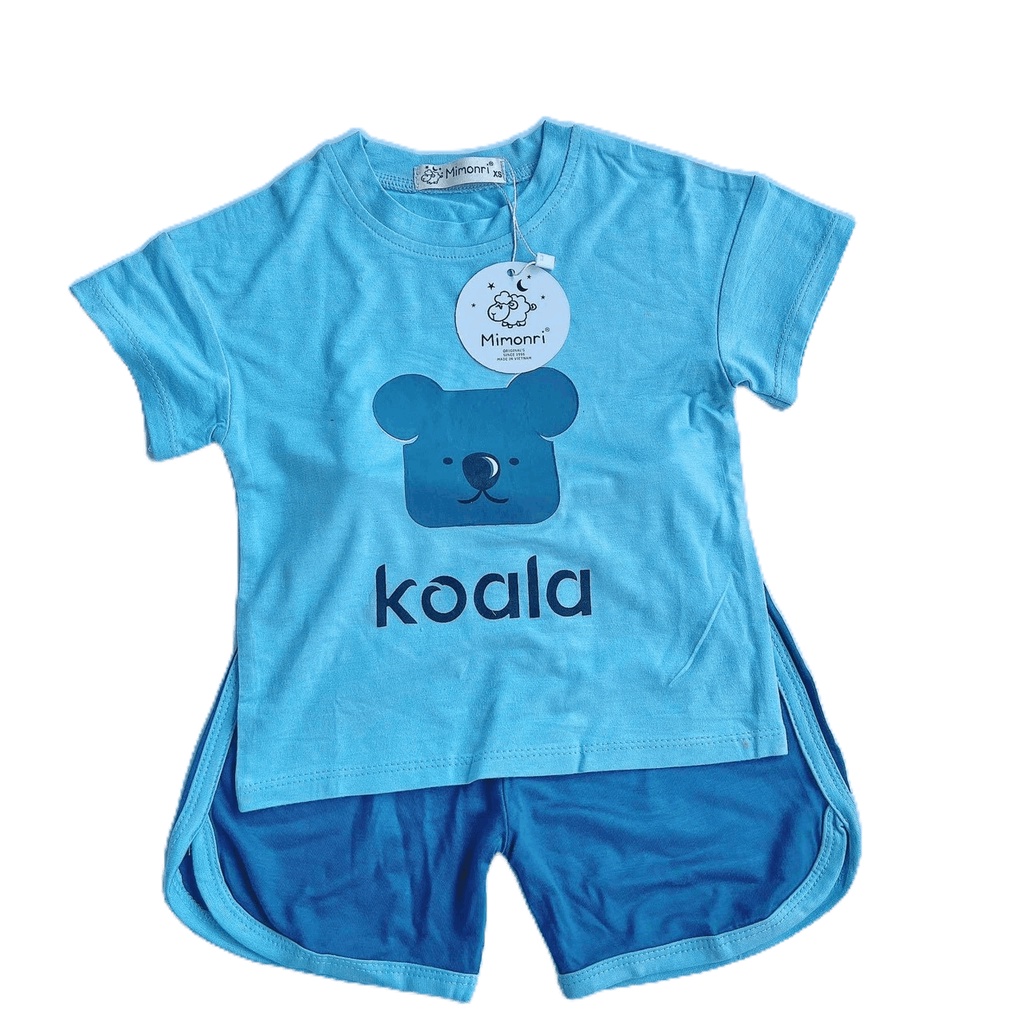 Quần áo bé trai và bé gái tay ngắn chất liệu thun lạnh thoáng mát mùa hè size 80-120cm