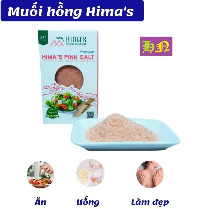 Muối hồng Himalayan hộp 500g - dạng nhuyễn - sử dụng ăn- uống - làm đẹp - HN.Store115