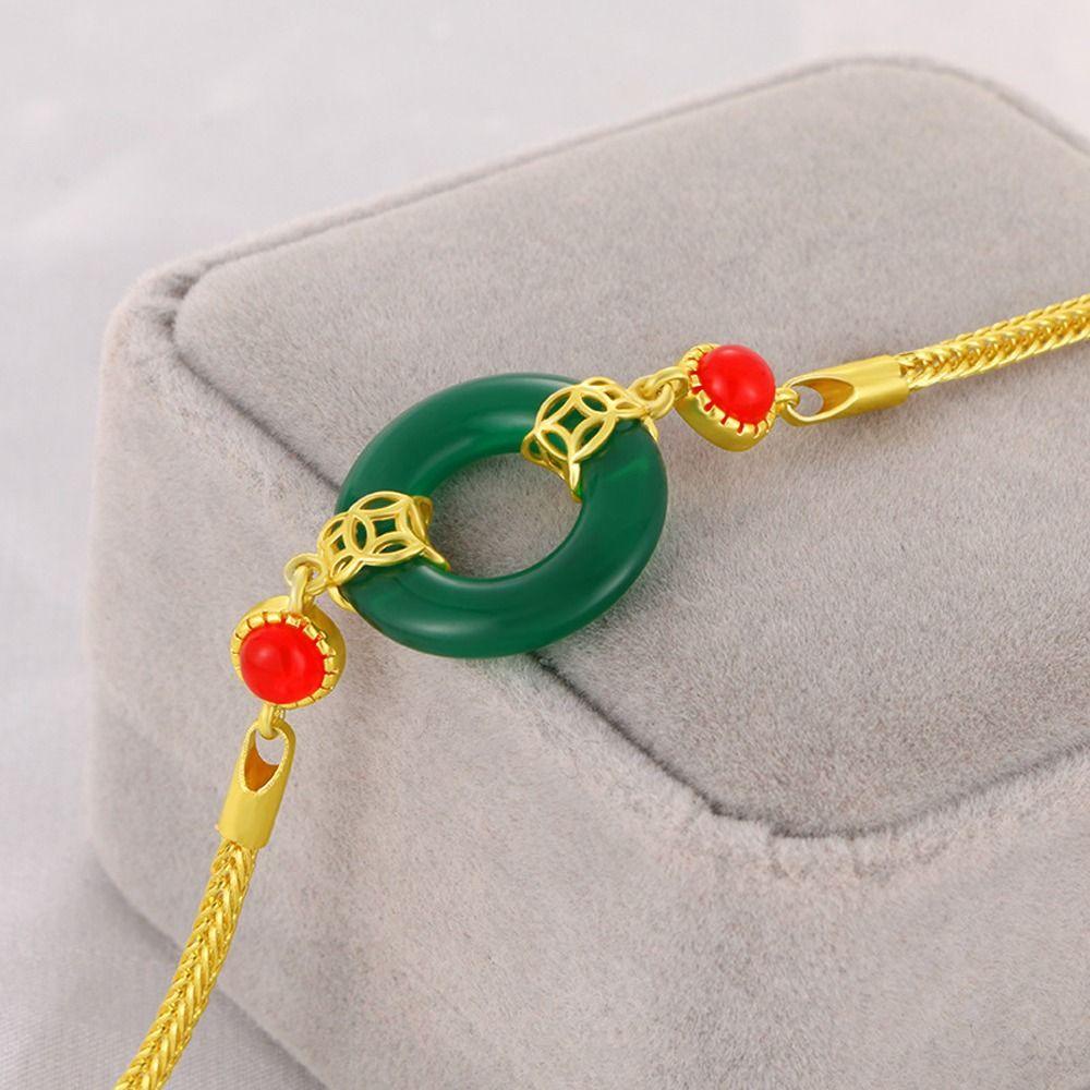 MXGOODS Vòng Tay Dây Xích Mặt Tròn Đơn Giản Thời Trang Cho Nữ