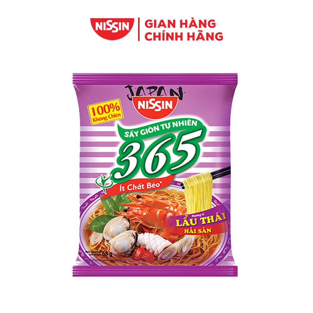 Thùng 30 gói Mì KHÔNG CHIÊN 365 - Hương vị Lẩu Thái Hải Sản | BigBuy360 - bigbuy360.vn