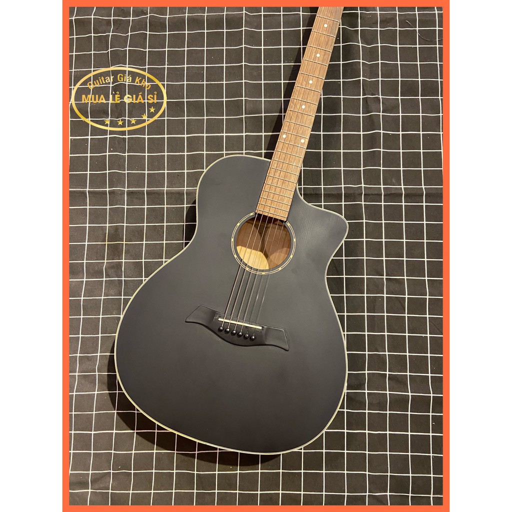 Đàn Guitar Acoustic GK-02 Black Full size hàng Việt (màu đen) có ty chỉnh cần