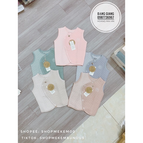 Áo gile nỉ sơ sinh cho bé