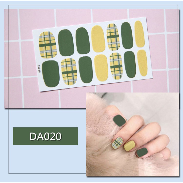 Bộ nail sticker dán móng tay trang trí 3D xinh xắn DA001-DA020 chống thấm nước