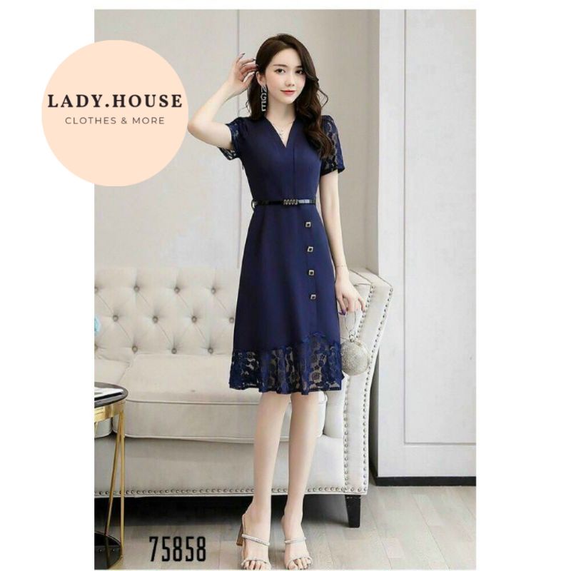 Váy tay suông 😘 FREESHIP 😘 đầm nịch eo dự tiệc vải Umi có nhiều màu dễ thương - 75858