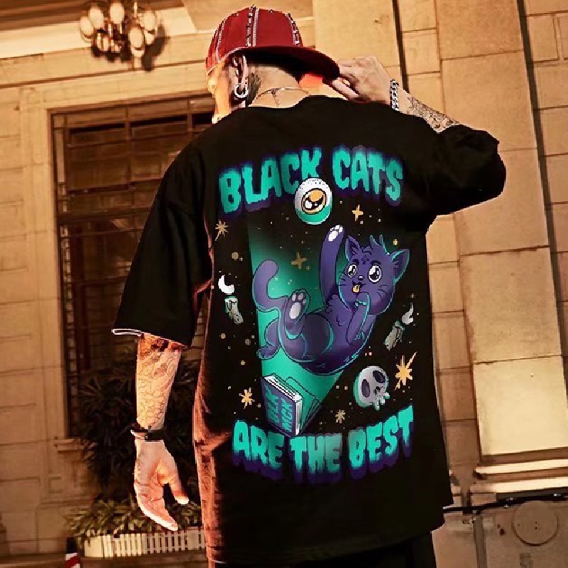 Áo Thun Tay Ngắn Cổ Tròn In Họa Tiết Hoạt Hình Phong Cách Hàn Quốc Thời Trang Mùa Hè Cho Nam Và Nữ Size M-8XL