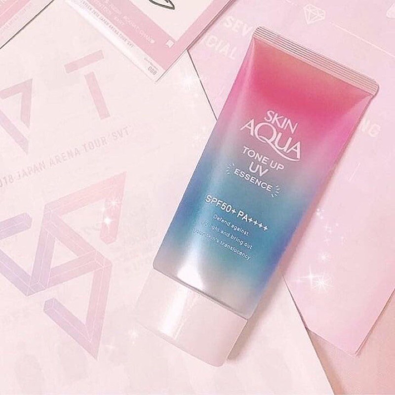 Kem Chống Nắng nâng tông Skin Aqua Tone Up UV Essence của Rohto Nhật Bản