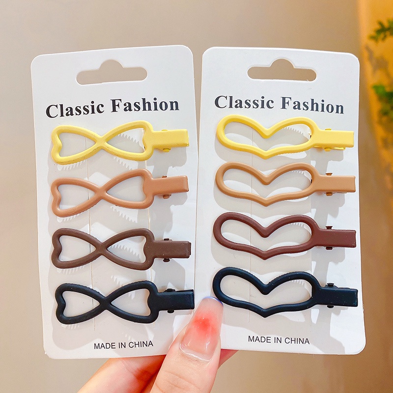 Kẹp Tóc Hình Chữ Nhật / Giọt Nước / Quả Cầu Lông Dễ Thương