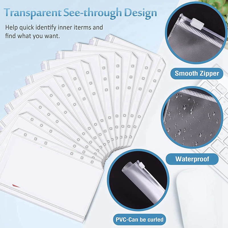 Set 49 Túi Đựng Tiền Tài Liệu Khổ A6 Tiện Dụng