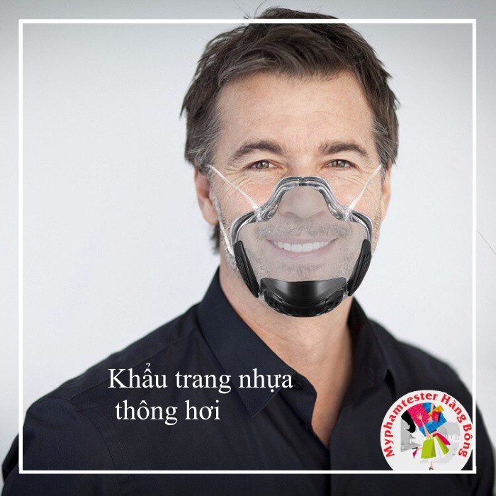(SIÊU HOT) Khẩu trang nhựa trong suốt chống giọt bắn