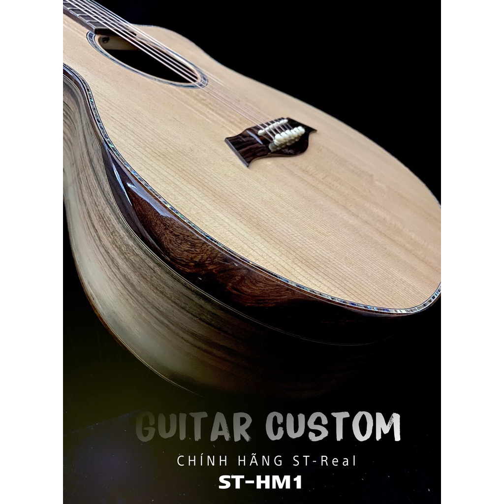 Đàn Guitar Acoustic Custom Mã ST-HM1 Phiên Bản Cao Cấp Gỗ Trắc Xanh