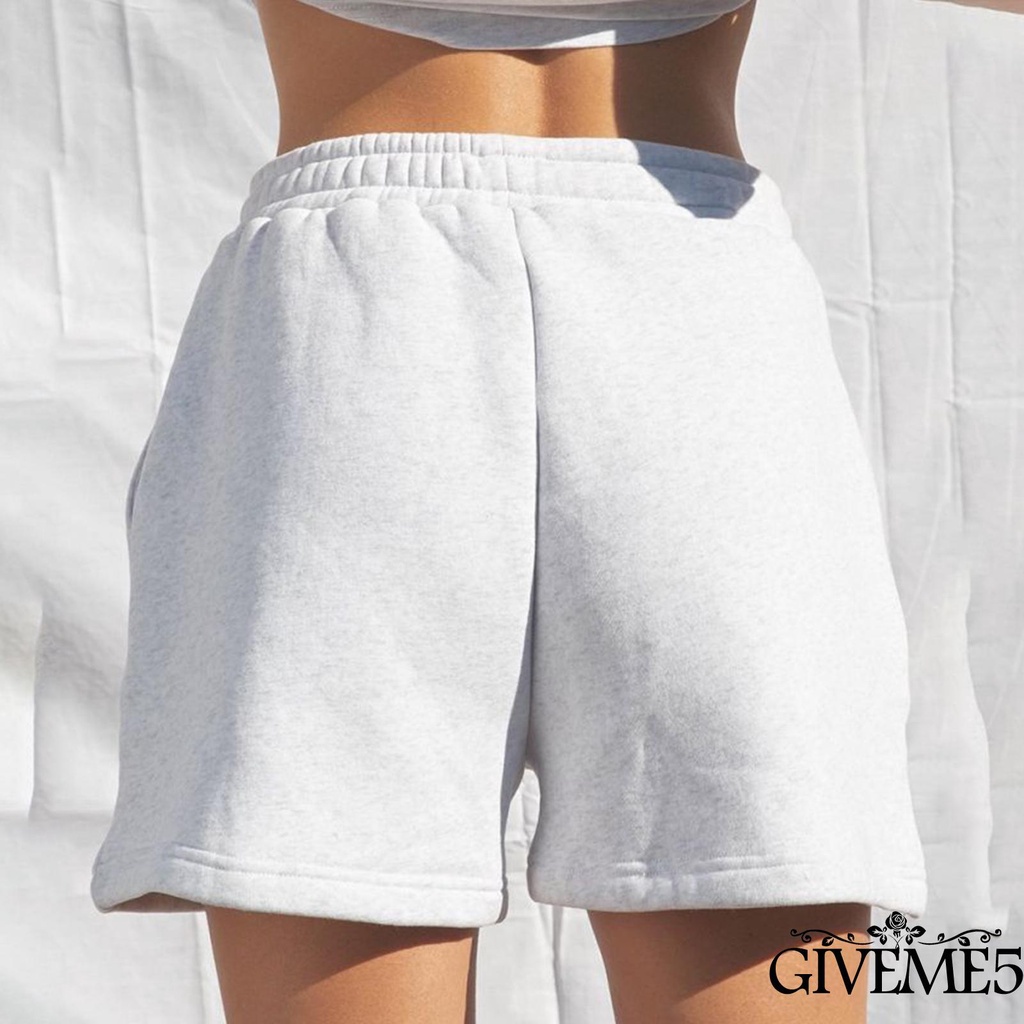 Quần Short Màu Trơn Có Túi Thời Trang Cho Nữ