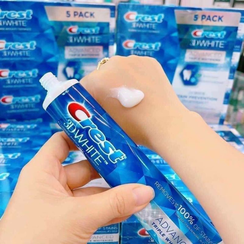 Kem đánh răng CREST 3D White Advanced Triple Whitening