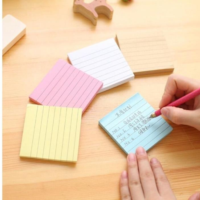 [Mã LIFE0803ALL giảm 10% đơn 0K] Giấy Nhớ Giấy Note Có Dòng Kẻ 70 tờ Nhiều Màu