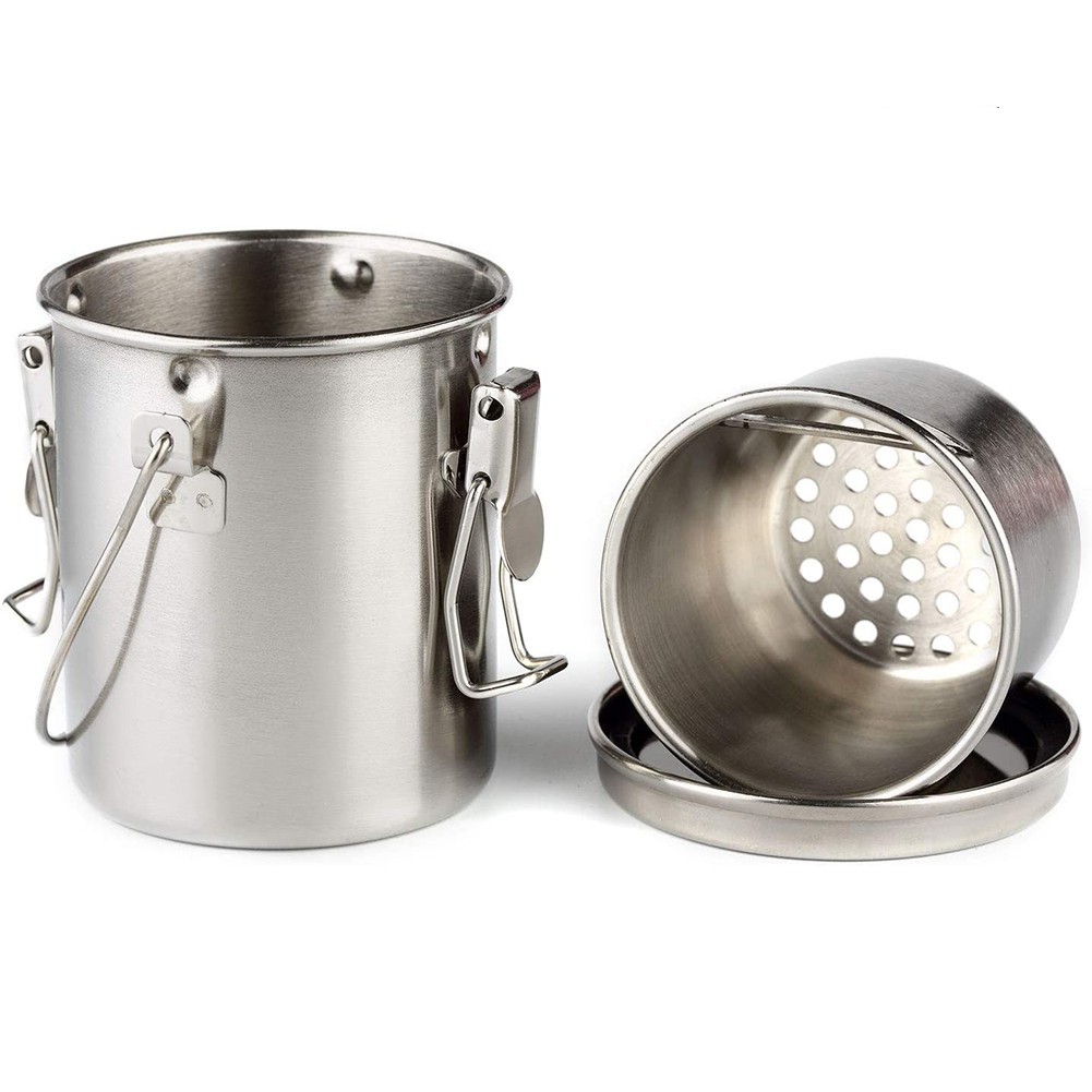 Xô Rửa Cọ Vẽ Thép Inox Không Rỉ X22 Chất lượng Cao Rửa Cọ Sơn Dầu, Acrylic