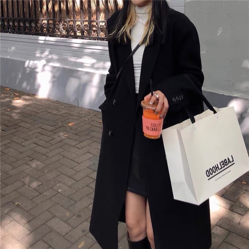 Áo khoác dạ ép mịn, trần trám bên trong siêu ấm hàng cao cấp