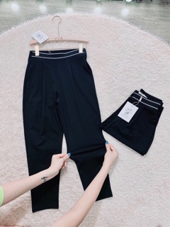 Quần baggy chun sau viền cạp
