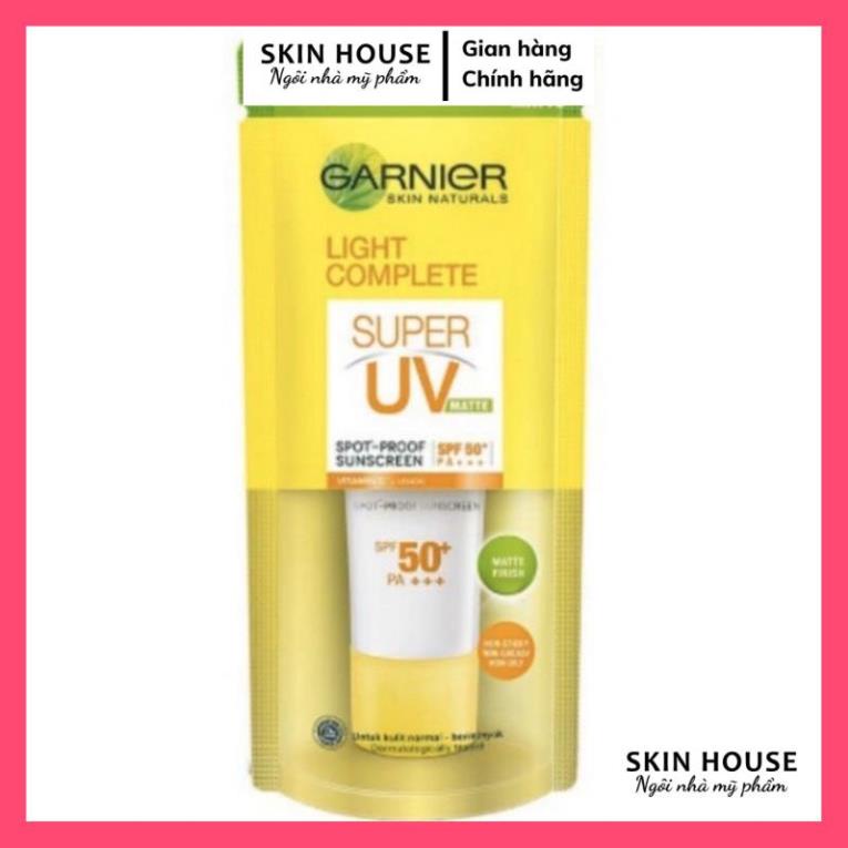 Kem chống nắng Garnier chống tia UV SPF 50+ mờ/Matte 15Ml