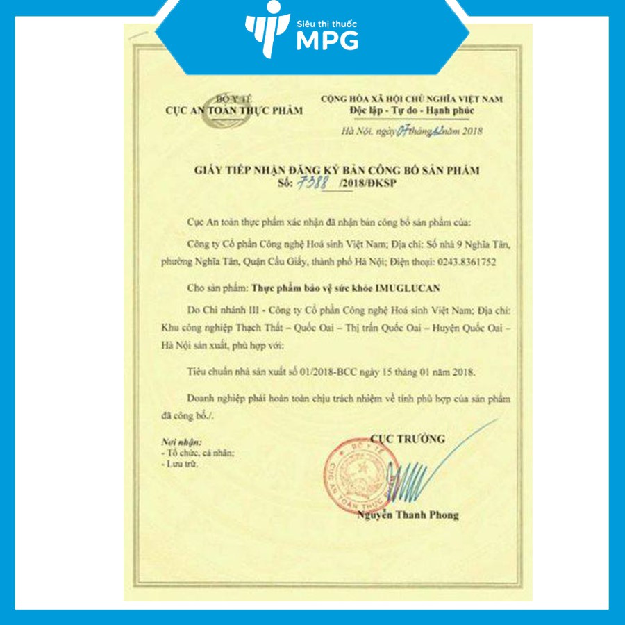 Imuglucan - Tăng cường miễn dịch chủ động cho cả gia đình.