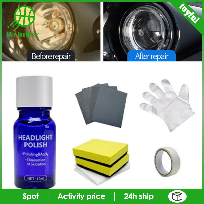 [Toyfulcabin] Bộ Phục Hồi Đèn Pha, Ống Kính Phục Hồi Chức Năng Đánh Bóng Nhẹ, Để Blurring Ageing Vàng Với Dụng Cụ Làm Sạch