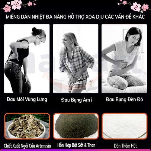 Miếng dán giữ nhiệt, giữ ấm cơ thể khi đau bụng hay mỏi vai gáy