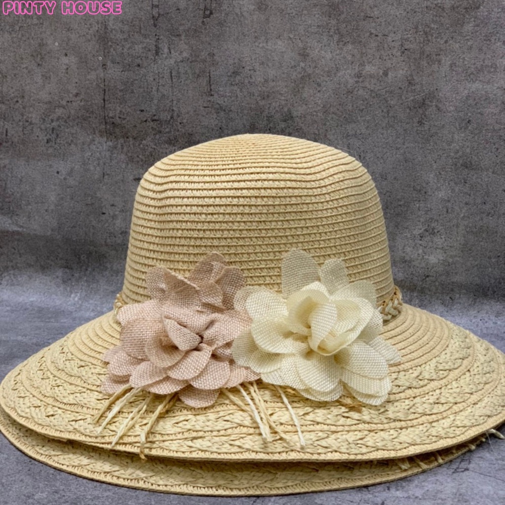 Nón đi biển ,Mũ phớt vành rộng làm cao cấp làm từ cói phong cách thời trang biển