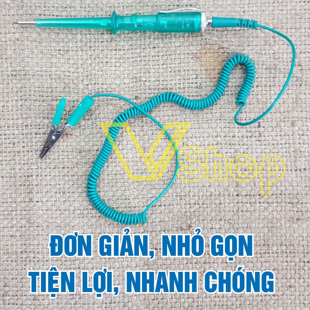 Bút thử điện, dụng cụ kiểm tra nhanh mạch điện, dây dẫn điện, ô tô, xe máy. Điện áp 6v, 12v, 24v. AC & DC