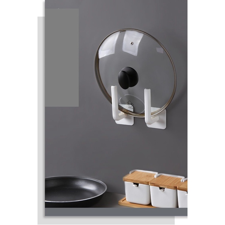 Móc Dán Tường Chữ L Đa Năng Dài 12cm Dùng Treo Cuộn Giấy, Tay Nắm Cửa, Giá Đỡ Nắp Nồi, Gác Thớt Thông Minh