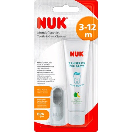 KEM ĐÁNH RĂNG VÀ TƯA LƯỠI NUK (3M- 12M), HÀNG NỘI ĐỊA ĐỨC