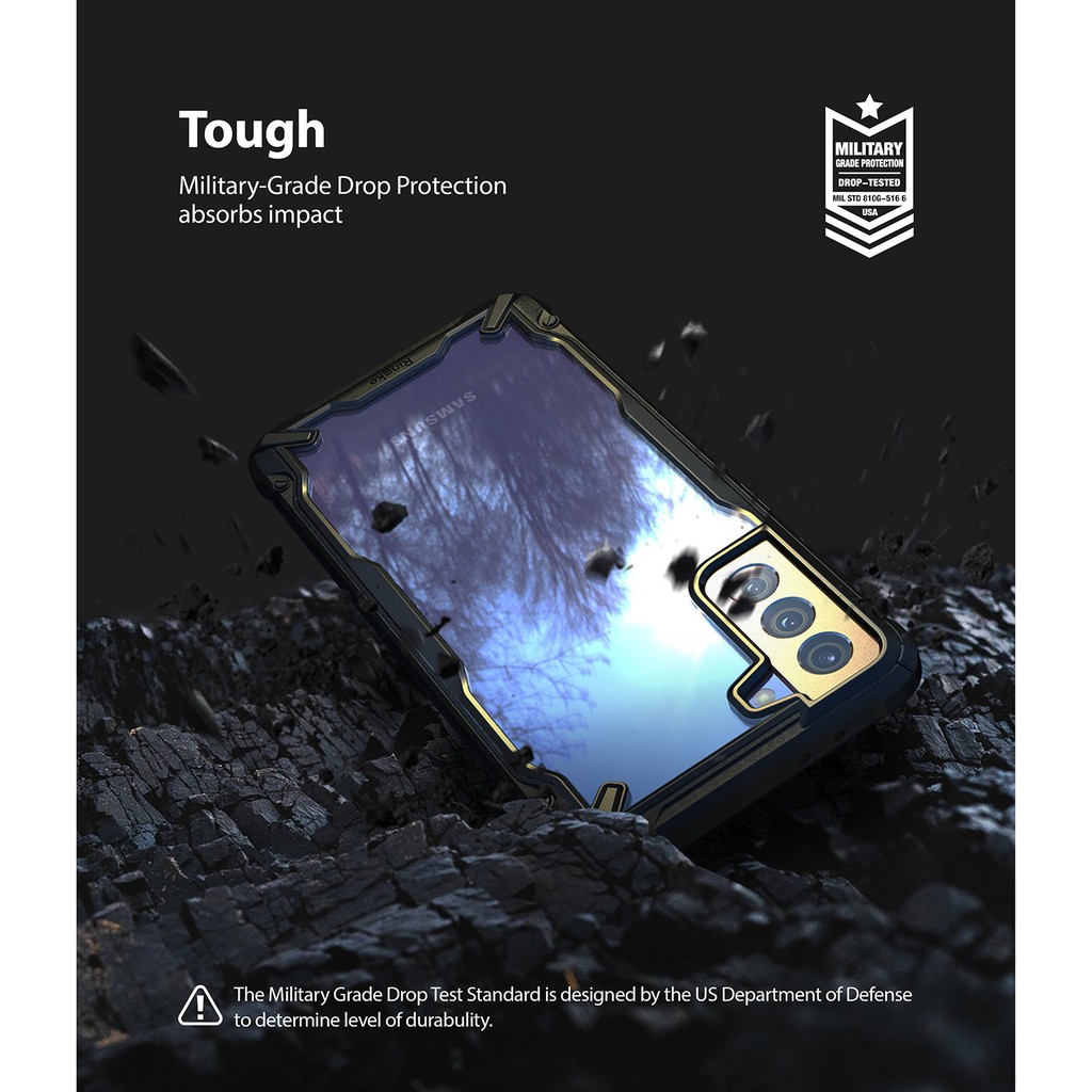 Ốp lưng chống sốc hàng hiệu Ringke Fusion X cho Samsung Galaxy S21 | S21 Plus | S21 Ultra