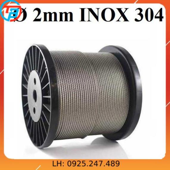 Dây cáp INOX 304 Phi [ 2mm ] CÁP THÉP Thái Bình VinàN
