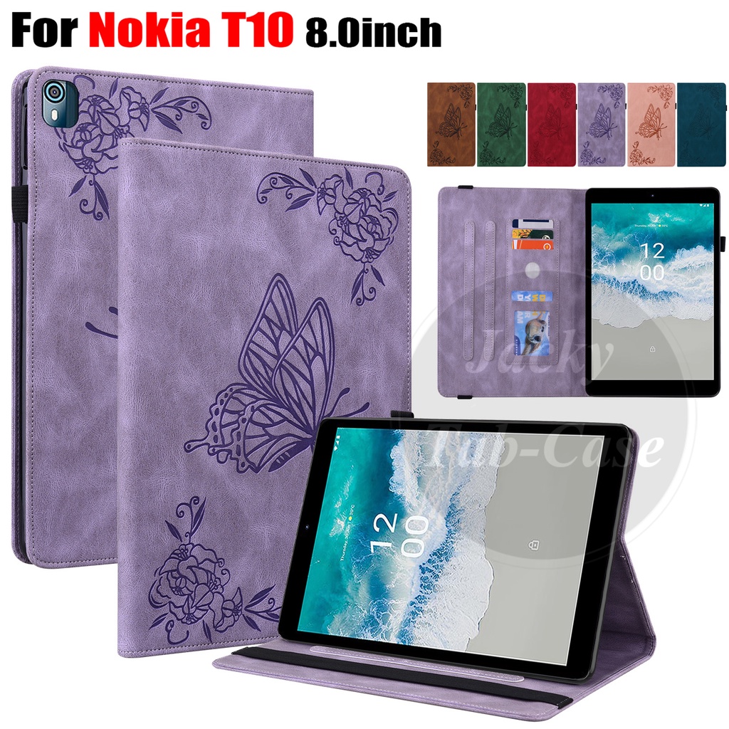 Ốp Máy Tính Bảng Da PU Kiểu Ví Lật Có Đế Cho Nokia T10 NokiaT10 2022 8.0 inch