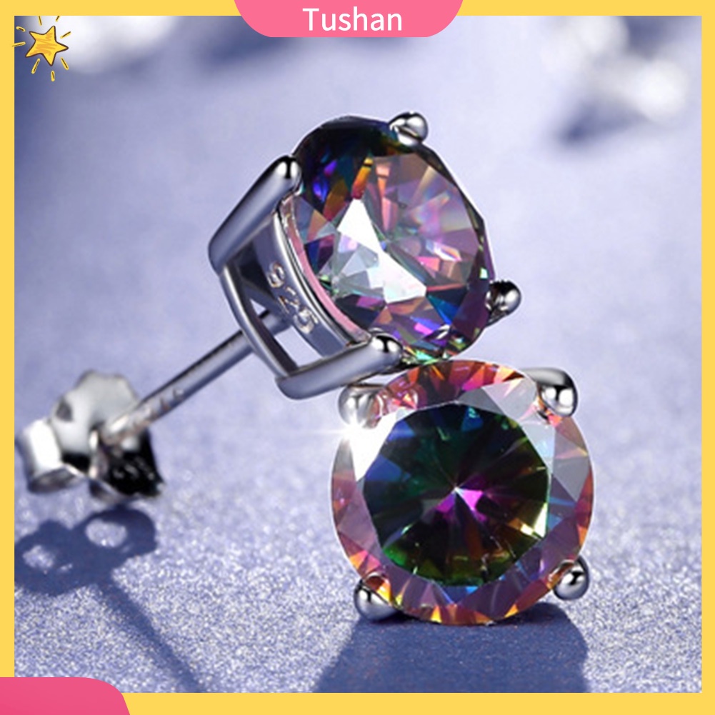 Khuyên tai đính đá phong cách cổ điển sang trọng dành cho cả nam và nữ