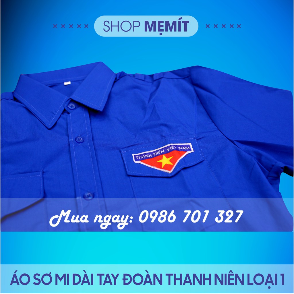 Áo Đoàn Thanh Niên Việt Nam hàng công ty loại 1 Form chuẩn Sơ mi dài tay | BigBuy360 - bigbuy360.vn