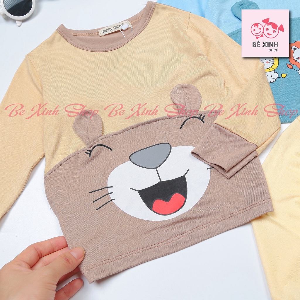 Quần áo thu đông bé trai bé gái trẻ em Minky Mom  Đồ bộ dài tay thunlạnh cho bé trai gái DÀI_ĐỘNGVÂT