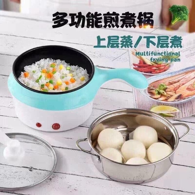 NỒI CHẢO LẨU MINI 2 TẦNG ĐA NĂNG CHIÊN XÀO LẨU KÈM HẤP TIỆN LỢI