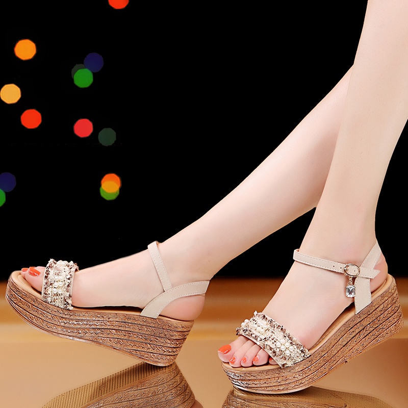 Xăng đan Đế Xuồng Thấm Hút Mồ Hôi Thoải Mái Thời Trang Cho Nữ